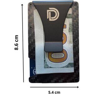 Men's Carbon Fiber Slim Wallet Smart Money Clip Cash Credit Card Holder